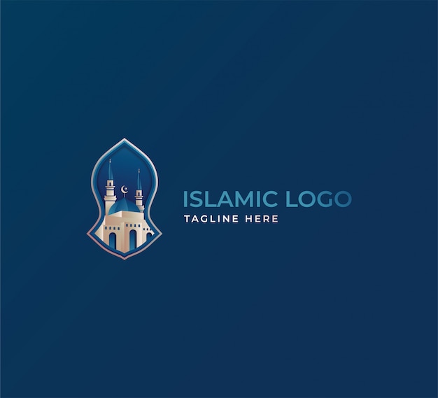 Premium Vector | Islamic logo blue