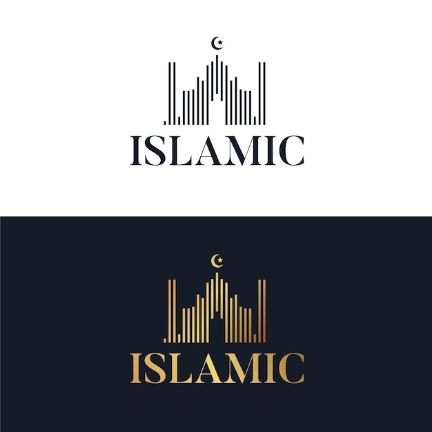 Free Vector | Islamic logo in two colors