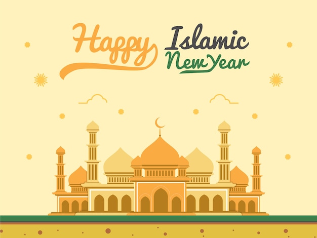 Premium Vector | Islamic new year greeting vector