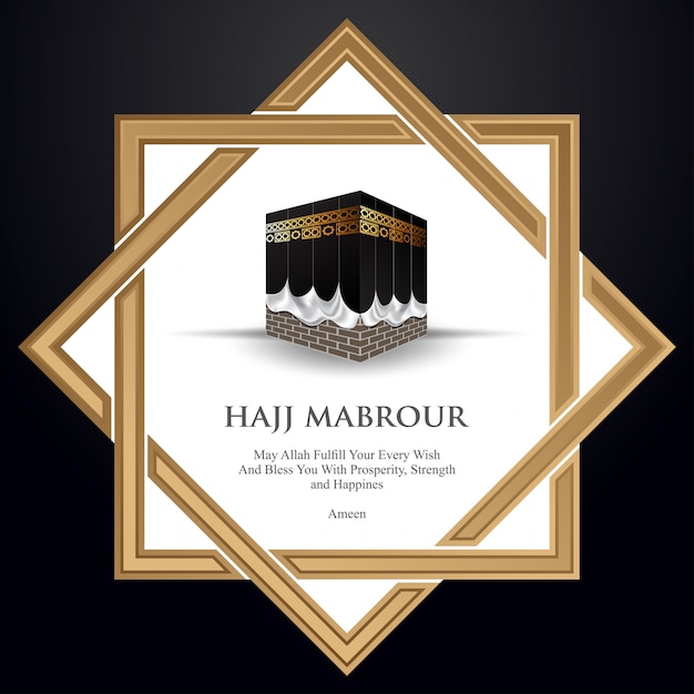 Premium Vector | Islamic pilgrimage hajj background illustration