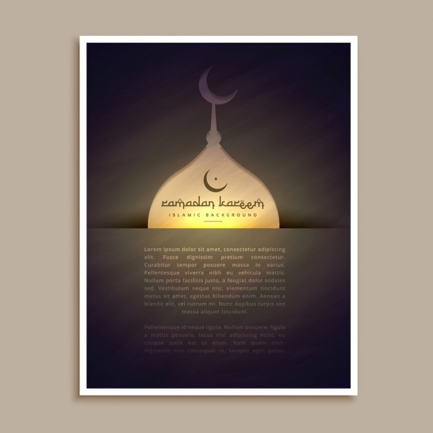 Islamic ramadan and eid festival greeting\
flyer