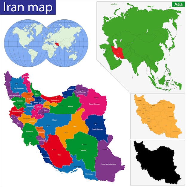 Islamic republic of iran Premium Vector