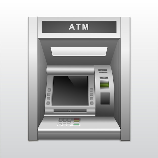 Premium Vector | Isolated atm bank cash machine