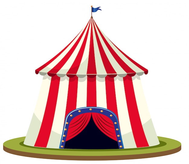 Premium Vector | Isolated circus tent on white background