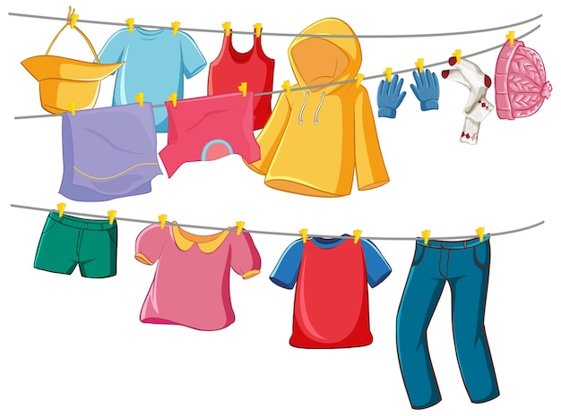 Free Vector | Isolated clothes on the rack display