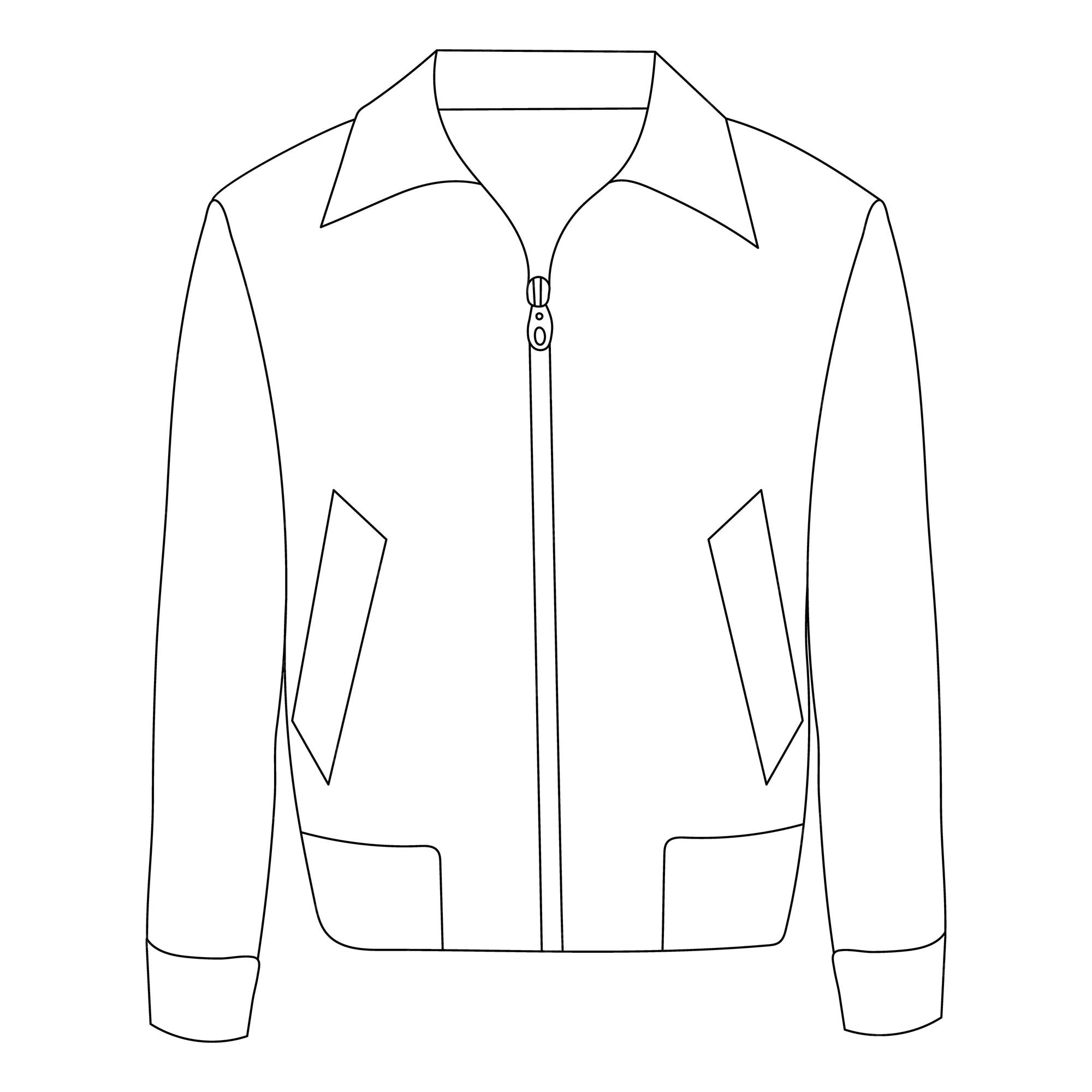 Premium Vector | Isolated, contour, sketch jacket on white background