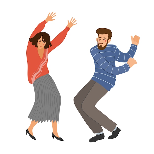 Premium Vector Isolated Dancing Couple People In The Dance Cute