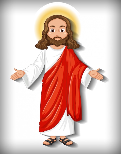 Free Vector | Isolated jesus cartoon character