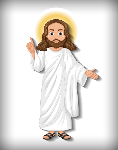 Free Vector | Isolated jesus cartoon character