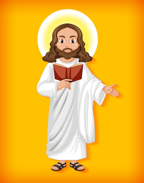 Free Vector | Isolated jesus cartoon character