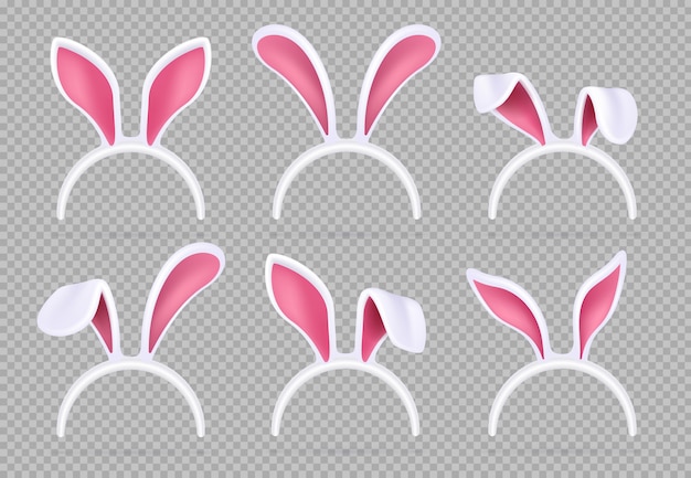 Download Isolated realistic rabbit ears. funny easter bunny masks ...