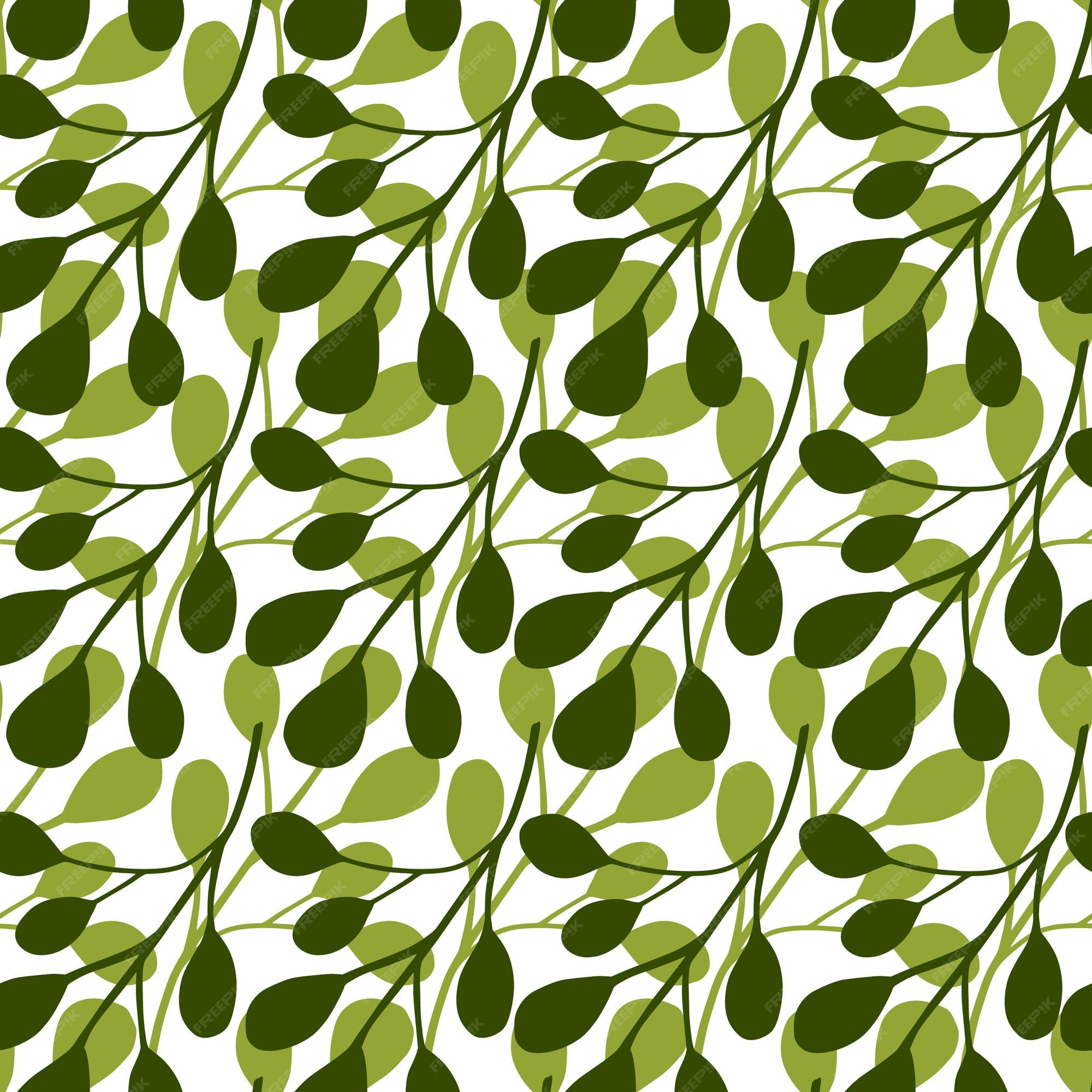 Premium Vector | Isolated seamless pattern with simple white eucalyptus ...