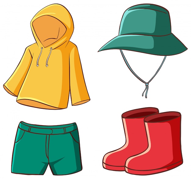 Isolated set of clothes Vector | Free Download