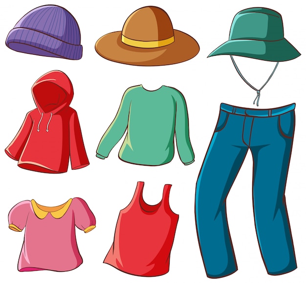Isolated set of clothes | Free Vector
