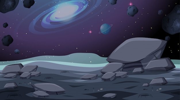 Isolated space background scene Free Vector