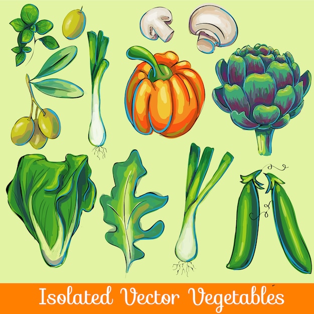 Isolated vegetable collection
