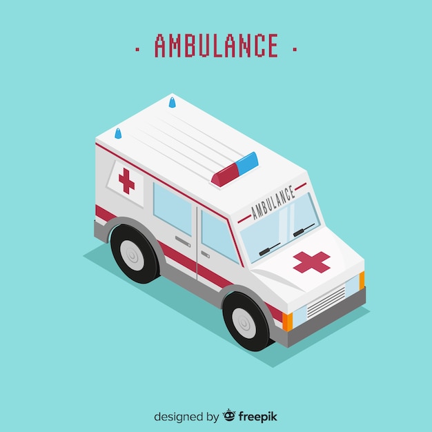 Free Vector | Isometric ambulance design