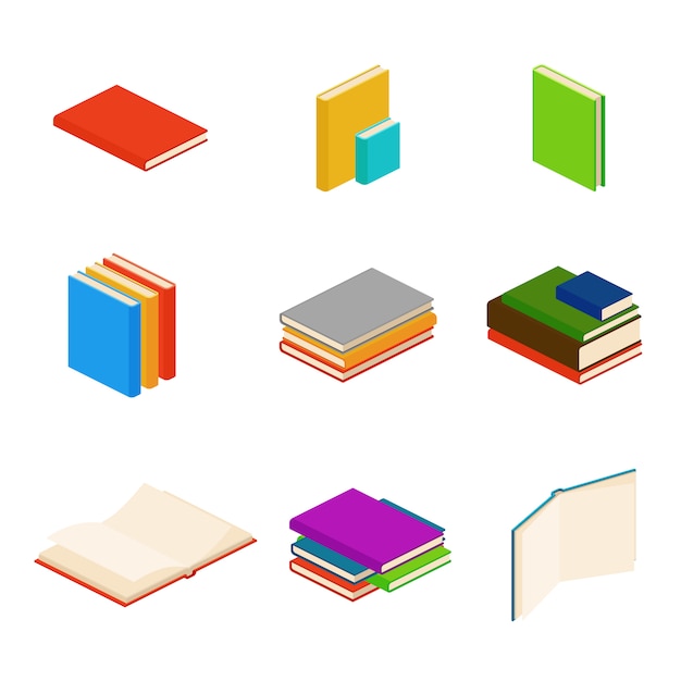 Premium Vector | Isometric books