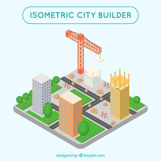 Isometric Buildings Vector Free Download