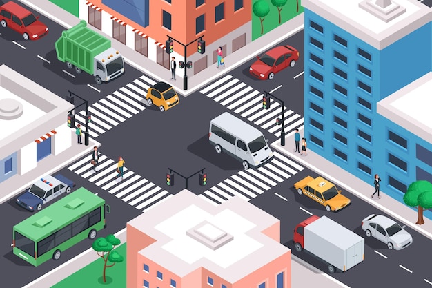 asphalt 4 way intersections seamless png