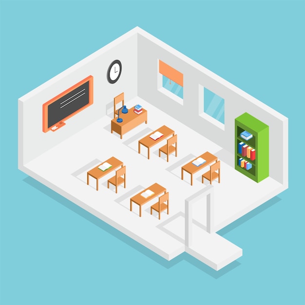 Download Free Vector | Isometric class design