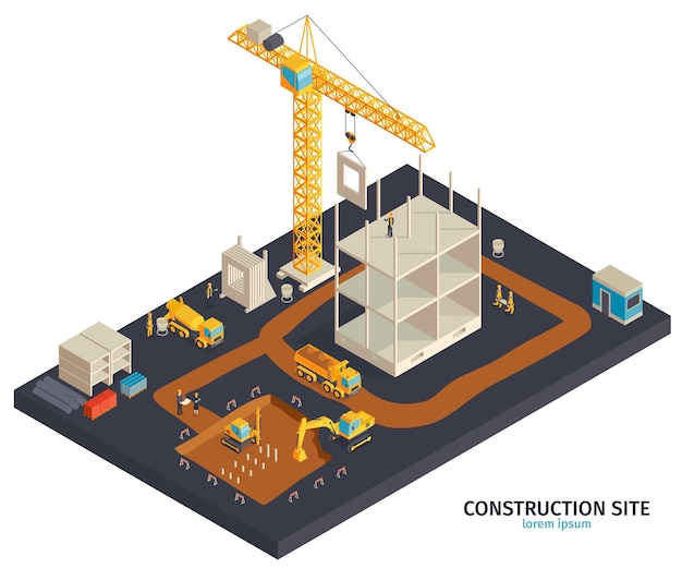  Isometric construction illustration
