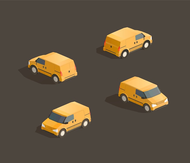 yellow minivan