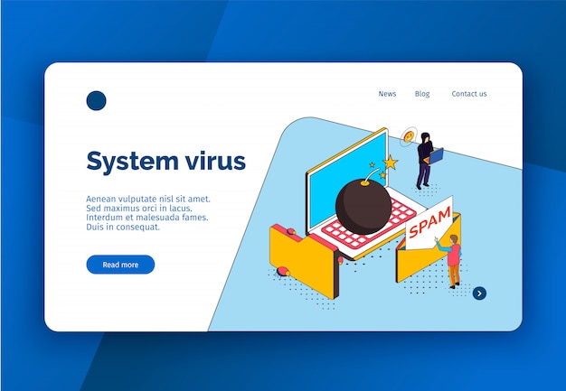 Download Isometric cyber security concept landing page website ...