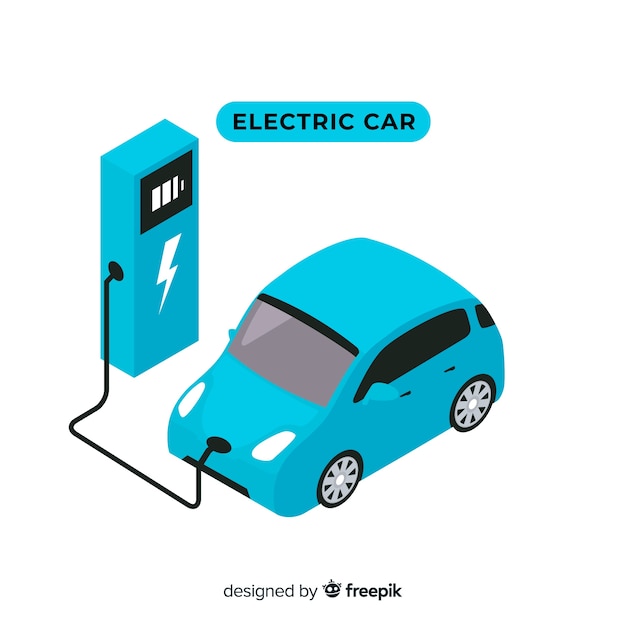 Free Vector Isometric Electric Car 2821