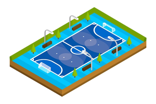 Free Vector | Isometric futsal field