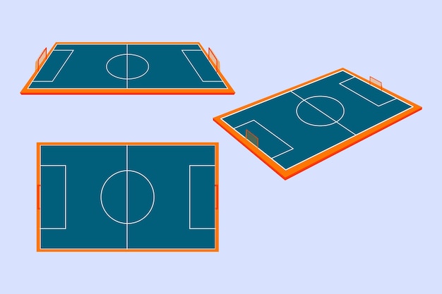 Free Vector | Isometric futsal field