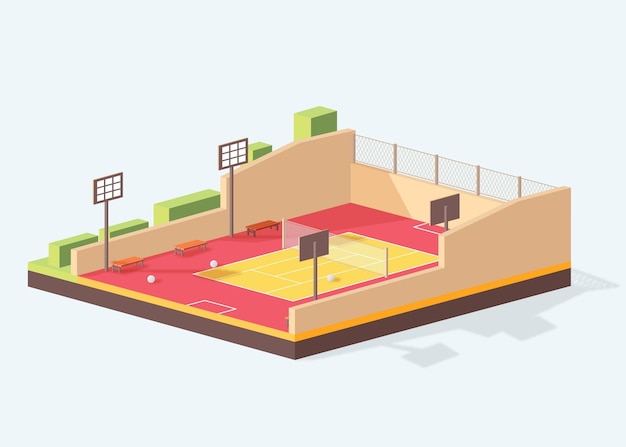 Free Vector | Isometric futsal field