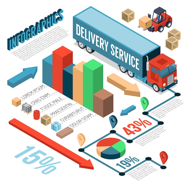 Free Vector | Isometric infographics presenting information about ...