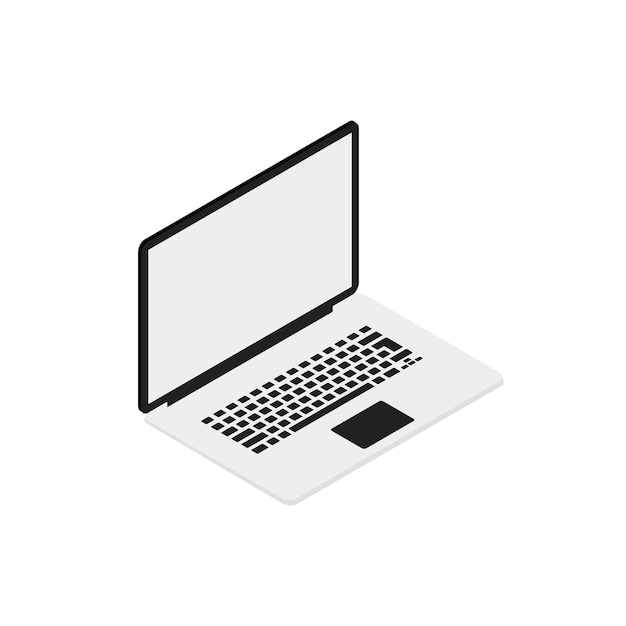 Premium Vector | Isometric laptop on white. vector illustration. side ...