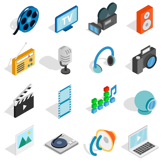 Download Free Isometric Media Icons Set Universal Media Icons To Use For Web And Mobile Ui Set Of Basic Media Elements Isolated Vector Illustration Premium Vector Use our free logo maker to create a logo and build your brand. Put your logo on business cards, promotional products, or your website for brand visibility.