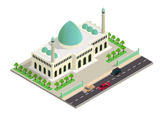 Premium Vector Isometric Mosque Building 4987