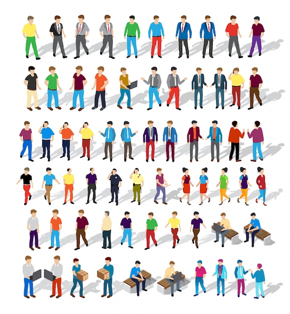 Premium Vector | Isometric people urban