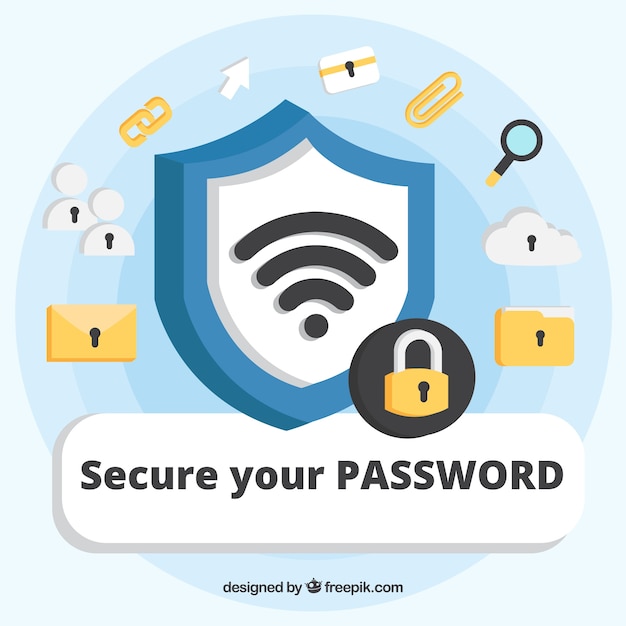 Isometric security background with locks Free Vector