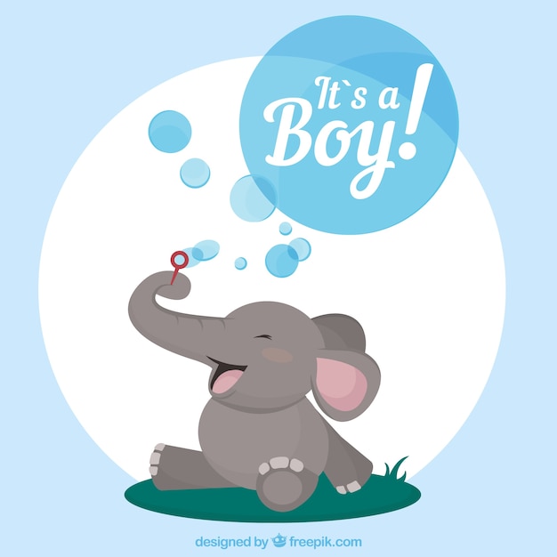 It's a boy card in hand drawn style Free Vector