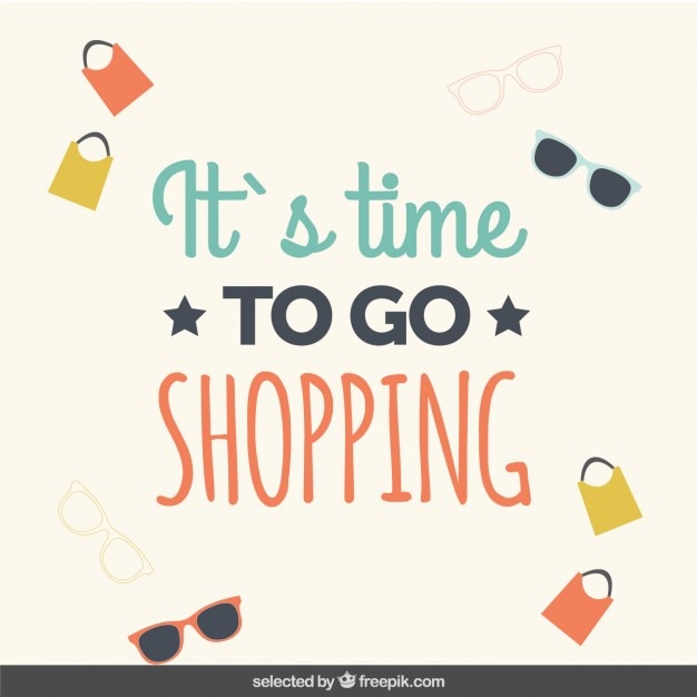 Free Vector It S Time To Go Shopping