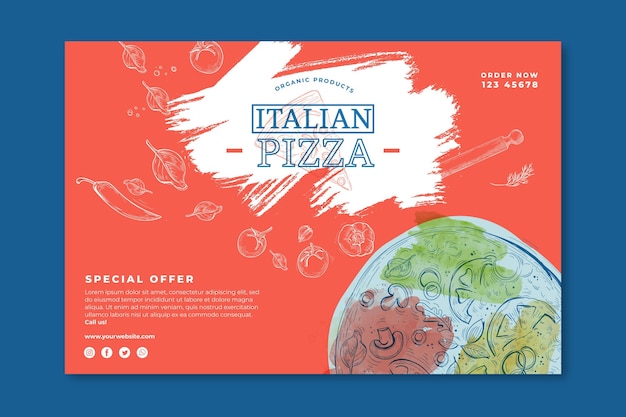 Free Vector Italian Food Banner Concept