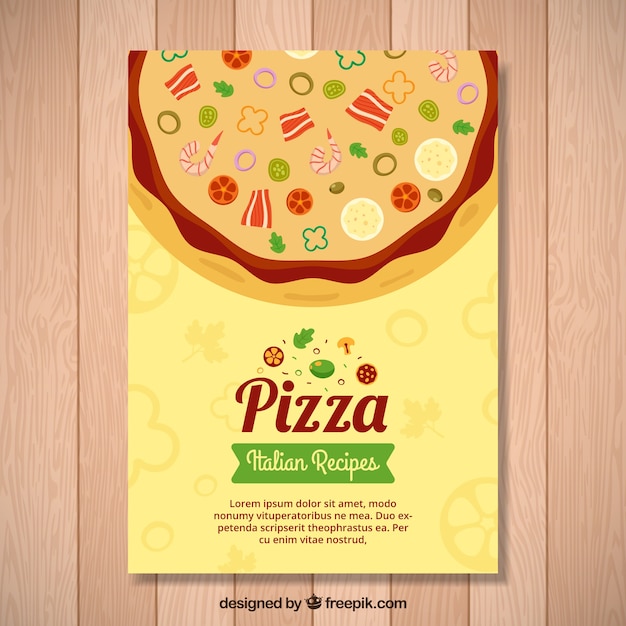 Free Vector | Italian recipe pizza flyer