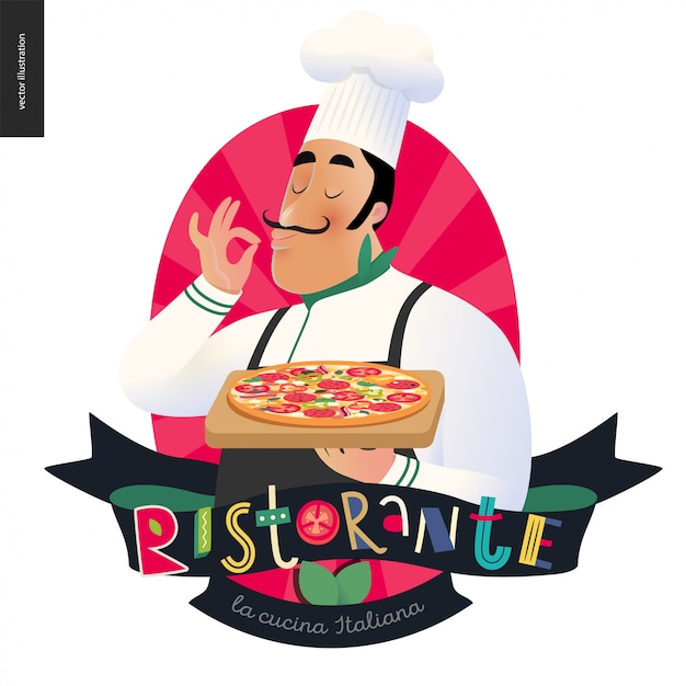 Premium Vector | Italian Restaurant Logo