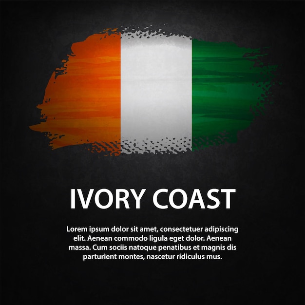 Premium Vector Ivory Coast Flag