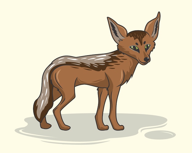 Premium Vector | Jackal cartoon animals coyote wolf wild dog