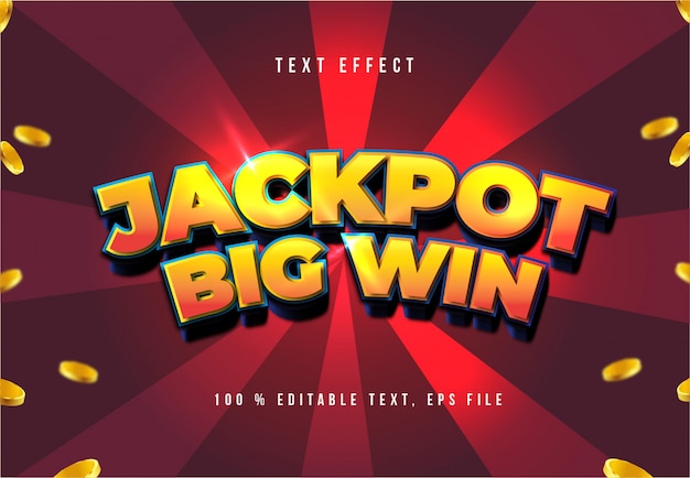 Jackpot text effect | Premium Vector