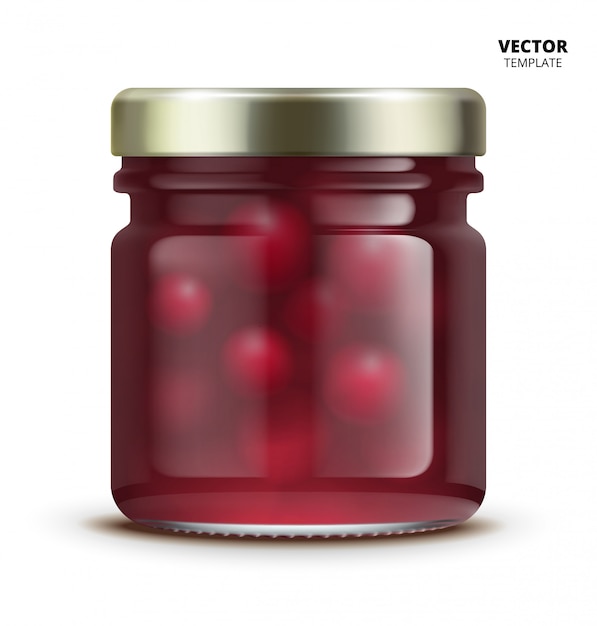 Download Jam jar glass mockup isolated Vector | Premium Download