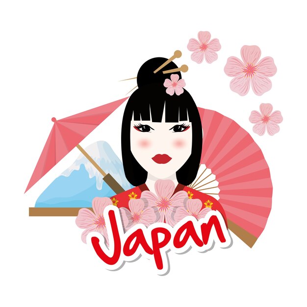 Premium Vector | Japan concept with culture icon design