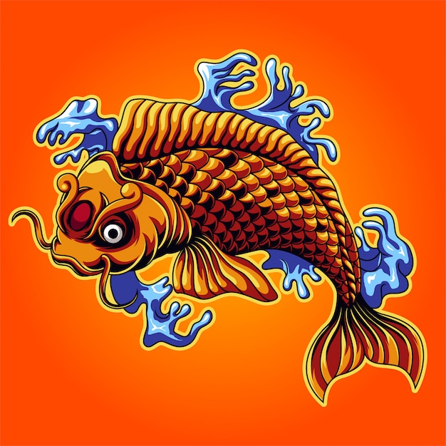 Download Japan koi fish illustration | Premium Vector