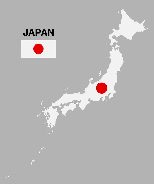 日本地図フラグ プレミアムベクター